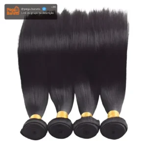 Cabelo Humano Liso Na Tela 60cm - 50 Gramas Mega Hair - Imagem 1