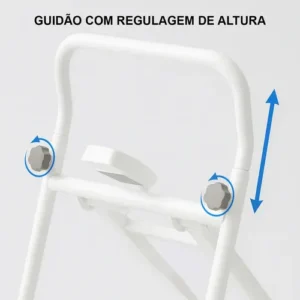 Simulador De Escada Máquina Caminhada Dobrável Stepper Branco - Imagem 6