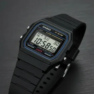 Relógio Vintage Preto com Pulseira de Borracha F91W-1 Clássico e Elegante Casio - Imagem 7