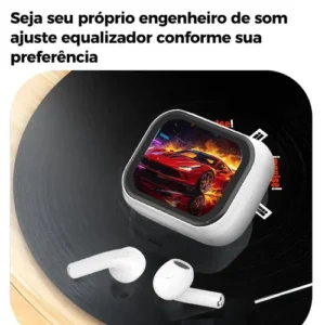Fone De Ouvido Sem Fio Eletro Mex 90 Pro Bluetooth 6.0 - 30h De Reprodução Resistência, Tela Colorida Inteligente Cancelamento De Ruído Preto - Imagem 6