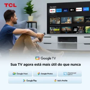 Smart TV TCL 43 Polegadas Full HD QLED S5K WiFi Bluetooth Google TV 2 HDMI HDR10 Dolby Audio 43S5K - Imagem 6
