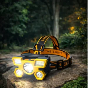 Lanterna De Cabeça Farol Led Forte Potente Recarregável Usb Ajustável Cor Da Luz Branca Oficina Mecânica Pesca Camping Bike Ciclismo Apegashop - Imagem 5