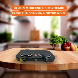 Fogão de Mesa Elétrico INMA de 2 Bocas para Camping e Viagem, em Inox - Imagem 7