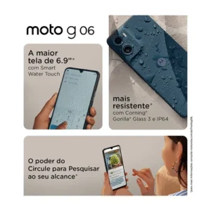 Smartphone Motorola Moto G06 - 256gb 12gb (4gb Ram + 8gb Ram Boost) E Camera 50mp Com Ai Bateria De 5200 Mah Tela 6.9 - Bege - Imagem 4