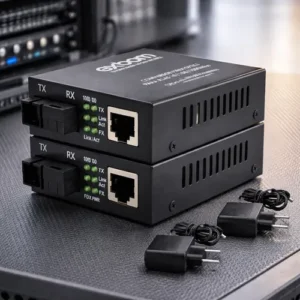 Conversor Mídia Fibra Óptica Gigabit Rj45 1000mb Par A+b - Imagem 4