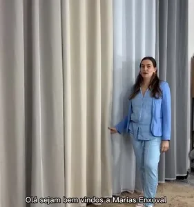 Cortina Blackout com voil para quarto e sala tamanho 4,00 x 2,70 na cor Branco Gelo - Imagem 22