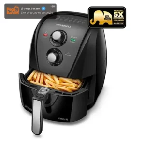 Fritadeira sem óleo air fryer 4L Mondial 1500W AFN-40-BFT - Imagem 1