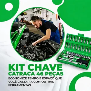 Kit 46 Chave Catraca Jogo De Soquetes Allen Torx Ferramentas - Imagem 7