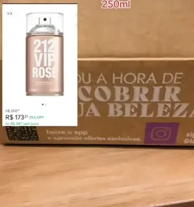 Body Spray Carolina Herrera 212 Vip Rosé Feminino 250ml - Body Splash de longa fixação - Imagem 2