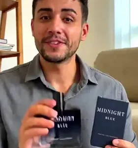 Perfume Masculino Midnight Blue 100ml Essência Importada - Imagem 2