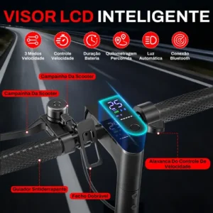 Oimotoo Patinete Scooter Elétrico 350w Dobrável C/bluetooth - Imagem 7