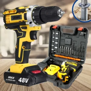 Parafusadeira Furadeira C/ 2 Baterias Maleta Kit Completo Led Eixo Flexível Vários Níveis Torque Simake - Imagem 9