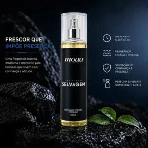 Kit 2 Body Splash Masculino Selvagem 200ml - Perfume Versátil - Imagem 5