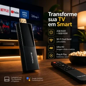 Tv Stick Tomate Mcd-123 Android Tv 4k Chromecast - Imagem 2