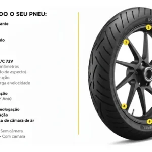 Par Pneus Vipal St 600 80/100-18 E 90/90-18 Sem Camara - Imagem 4