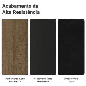 Sala De Jantar Madesa Talita Mesa Tampo Madeira 4 Cadeiras Cor Rustic/Preto/Oxford Desenho do tecido das cadeiras Liso - Imagem 10