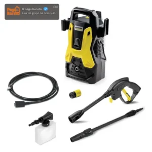 Lavadora De Alta Pressão Kärcher Prática Black 1500 Psi/libras 1400w 300l/h Com Aplicador De Detergente E Lança Regulável 220v - Imagem 1