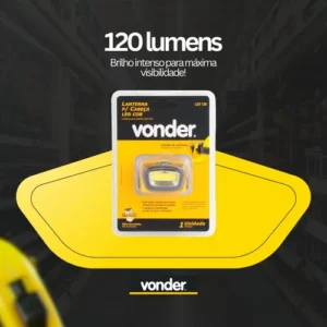Lanterna Adaptável Para Cabeca Ledcob Lcv 120 Vonder Lanterna Preto Luz Branco - Imagem 4