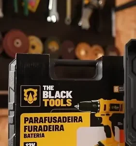 Furadeira Parafusadeira Sem Fio A Bateria Tb-12e 12v 3/8 10mm Com Maleta E Acessórios The Black Tools - Imagem 15