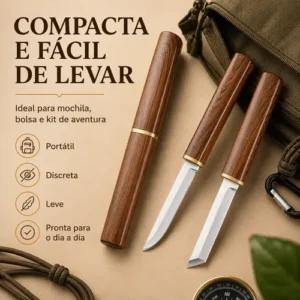 Faca Dupla Multiuso Com Bainha Afiada Pesca Camping Trilha - Imagem 3