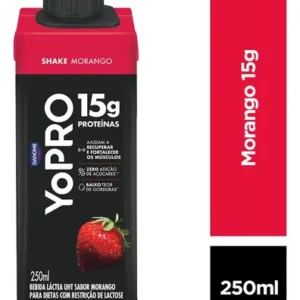 YoPRO Bebida Láctea UHT Morango 15g de proteínas 250ml - Imagem 3