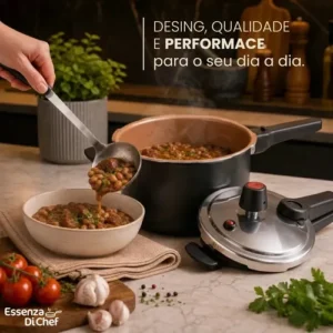 Panela De Pressão 4,5 Litros Antiaderente Fechamento Externo - Imagem 3