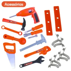Super Kit Ferramenta Com Furadeira Brinquedo Infantil - Imagem 6