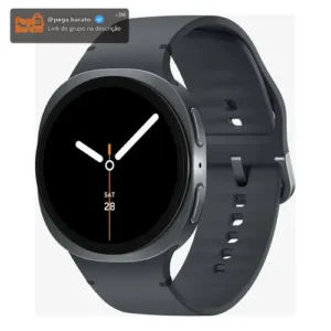 Smartwatch Samsung Galaxy Watch 8 40mm BT GPS, Branco com Pulseira Milanês Cinza-escuro - Imagem 1