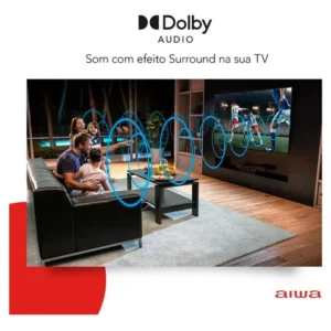 Smart TV AIWA 32” Android HD Borda Ultrafina HDR10 Dolby Áudio AWS-TV-32-BL-02-A - Imagem 4