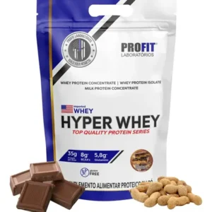 Hyper Whey Protein 1,8kg Isolado E Concentrado - Profit Labs Sabor Chocolate C/ Pasta De Amendoim - Imagem 6