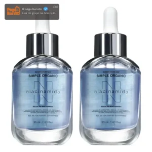 Kit 2 Sérum Niacinamida Solução Facial 30ml Simple Organic - Imagem 1