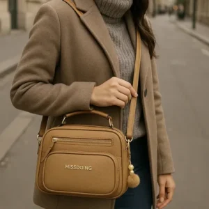 Bolsa Bag Feminina Média Baú Elegante Alça Ombro E Tiracolo - Imagem 4