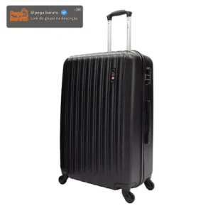 Mala de viagem 23kg média Londres Swiss Move Preto - Imagem 1