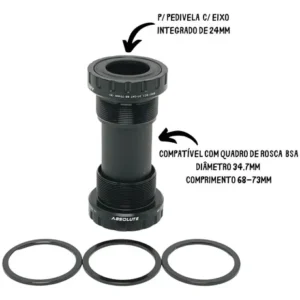 Pedivela Absolute Prime Integrado 34 Bcd 104mm Central Rosca - Imagem 3