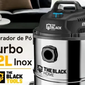Aspirador De Pó E Água Inox Turbo 12 Litros 1200w Com Soprador E Bico Extratora Multiuso Tbac120 The Black Tools - Imagem 8