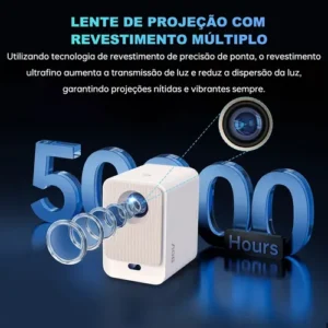 Projetor Inteligente AOC T6Plus-EU Full HD 1080p com Wi-Fi 6, Bluetooth e Android 12 - Imagem 8