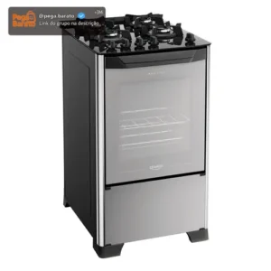 Fogão 4 Bocas Dako Magister Style Com Mesa De Vidro Preto/espelhado - Imagem 1