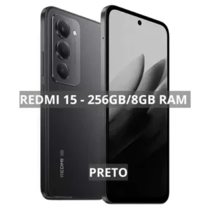 Smartphone Xiaomi Redmi 15 8gb 256gb Tela 6,9 144hz, Bateria 7.000 Mah, 50 Mp Preto - Imagem 2