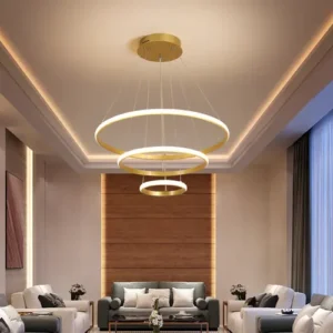 Lustre Led Sala Moderno 60w, 3 Arcos Pendente Luminária Teto - Imagem 3