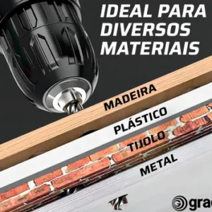 Parafusadeira Furadeira Sem Fio Bateria 3/8 12v Bivolt Para Madeira Metal Gradiente 110v/220v - Imagem 8