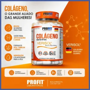 Colágeno Verisol 120 Cáps Com Ácido Hialurônico - Profit Sabor Sem sabor - Imagem 6