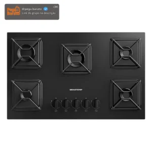 Cooktop Brastemp a Gás 5 Bocas com Grades de Ferro - BDS75AE - Imagem 1
