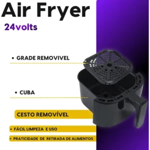 Air Fryer 24v 3l Portátil Para Caminhão 250w - Imagem 6