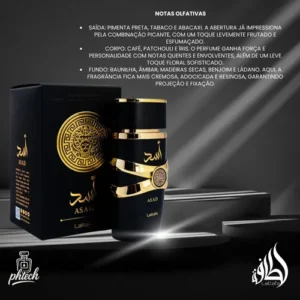 Perfume Lattafa Asad 100ml Eau De Parfum Original Árabe Original Com Nota Fiscal E Selo Original Lataffa - Imagem 5