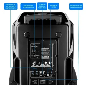 Caixa De Som Mondial Cm-1000n X-sound Amplificada 1000w Rms Preto - Imagem 5
