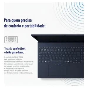 Notebook Vaio Fe16 Amd Ryzen 7-5825u Linux 16gb RAM 512gb Ssd Wi-Fi 6 Tela 16" Ips Wuxga Antirreflexo Cinza Grafite Vjfe69f11xb0121h - Permite upgrade de memória RAM e SSD - Imagem 10