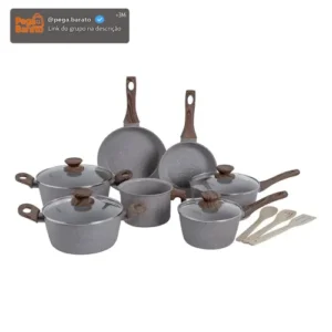 Conjunto de Panelas Indução Style Cook 10 Peças Grafito - Mimo Style - Imagem 1