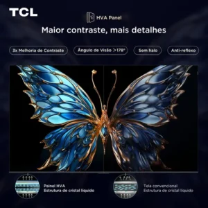 Smart TV TCL 55 Polegadas QLED 4K P7K WiFi Bluetooth Google TV HDR10+ Dolby Atmos Dolby Vision 55P7K - Imagem 8