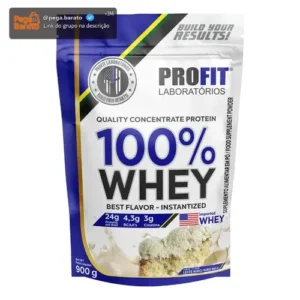 100% Whey Quality Concentrate Protein Refil 900g - Profit Sabor Leite Niño - Imagem 1
