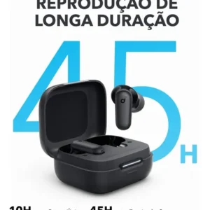 Fone de Ouvido Bluetooth 5.4 soundcore P30i da Anker, Cancelamento de Ruído Adaptativo, Graves Poderosos, 45H de Reprodução, Estojo 2-em-1 com Suporte para Celular, IP54, Fone sem fio TWS, Preto - Imagem 5